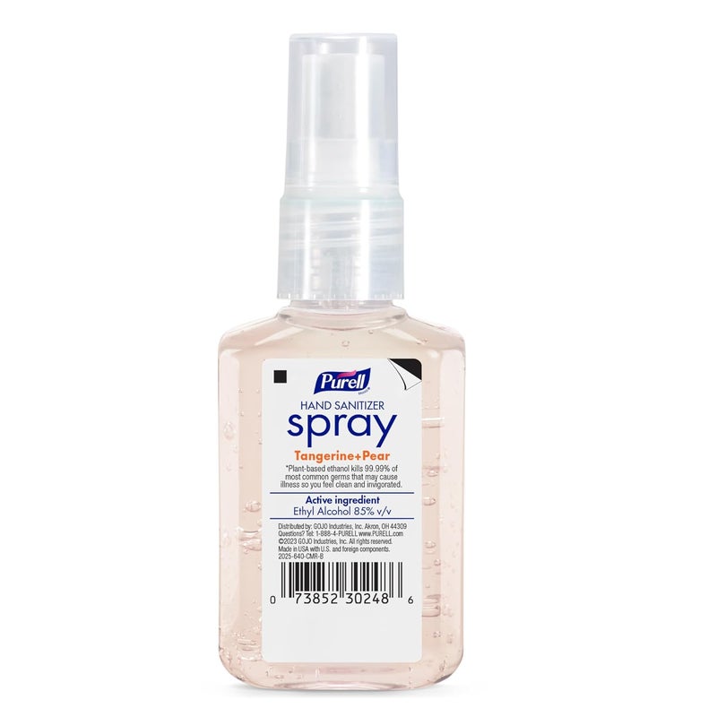 Purell رذاذ مطهر لليدين، معزّز بزيوت أساسية، برائحة اليوسفي والكمثرى، 2 أونصة سائلة زجاجة مضخة بحجم السفر (عبوة من 6) – 2025-04-EC - Image 2